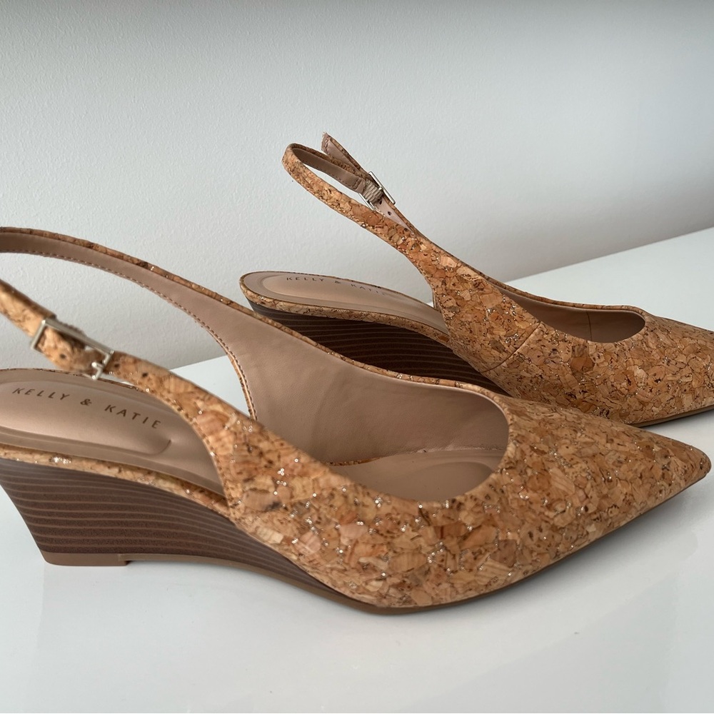 Kelly & Katie Cork Wedge Slingbacks